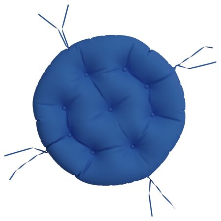 vidaXL Coussin rond bleu royal Ø 60 x11 cm tissu oxford