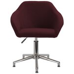 vidaXL Chaises pivotantes à manger lot de 2 violet tissu