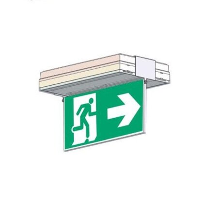 Porte sérigraphie saillie plafond double face flèche dte et gche