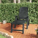 vidaXL Chaise longue pliable Polypropylène Vert