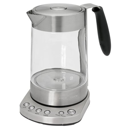 Proficook théière en verre 1 7 l 3000 w argentée pc-wks 1020 g