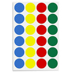 576 Étiquettes Couleurs Assorties mm15 Enl