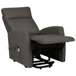 vidaXL Fauteuil de massage inclinable Gris foncé Tissu