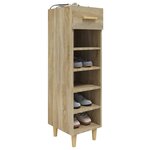 vidaXL Armoire à chaussures Chêne Sonoma 30x35x105cm Bois d'ingénierie