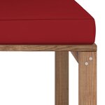 vidaXL Canapé d'angle palette de jardin avec coussins rouge bordeaux