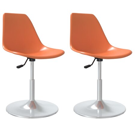 vidaXL Chaises à manger pivotantes lot de 2 orange PP