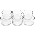 6 petits bougeoirs en verre 5 2 x 3 3 cm