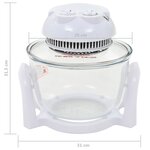 vidaXL Four à convection halogène avec bague d'extension 800 W 10 L