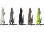 Parasol jardin déporté Alu "Ilios 3" - Carré - 3 x 3 m - Ecru - Dalles incluses