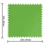 Bestway bâche de sol de piscine 8 pièces 81x81 cm vert