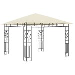 vidaXL Tonnelle avec moustiquaire et lumières LED 3x3x2 73 m Crème