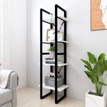 vidaXL Bibliothèque à 4 niveaux Blanc 40x30x140 cm Aggloméré
