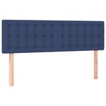vidaXL Lit à sommier tapissier avec matelas Bleu 140x190 cm Tissu