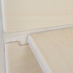 Tour d'apprentissage 5 en 1 bois naturel  blanc avec stickers et tableau ardoise