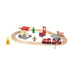 Brio World Circuit Action Pompier - Coffret complet 18 pieces - Circuit de train en bois - Ravensburger - Mixte des 3 ans - 33815