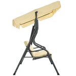 vidaXL Balancelle de jardin Blanc crème 170 x 110 x 153 cm