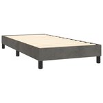 vidaXL Sommier tapissier et matelas et LED Gris foncé 80x200cm Velours