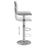 vidaXL Tabourets de bar 2 Pièces Gris clair Velours