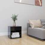 vidaXL Meuble TV Noir brillant 37x35x37 cm Aggloméré