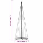 vidaXL Arbre de Noël cône 732 LED Blanc froid 160x500 cm