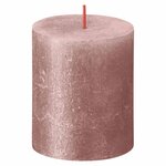 Bolsius Bougies pilier rustiques Shimmer 4 Pièces 80x68 mm Rose
