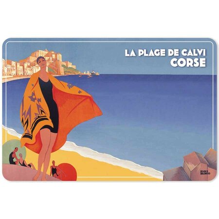 Set de table corse - plage de calvi 45 x 30 cm