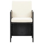 vidaXL Chaises de jardin 4 Pièces Résine tressée Noir