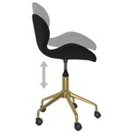vidaXL Chaises pivotantes à manger lot de 2 Noir Velours