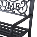 Banc 3 places de jardin dim. 126L x 60l x 85H cm métal époxy anticorrosion fonte noir