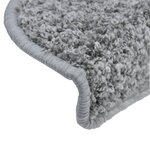 vidaXL Tapis d'escalier 15 Pièces Gris 56x17x3 cm