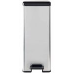 Curver poubelle slim à pédale deco 40 l argenté 240639