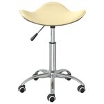 vidaXL Chaises pivotantes à manger lot de 4 crème similicuir