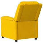vidaXL Fauteuil de massage Jaune Velours