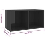vidaXL Meubles TV 4 Pièces Gris brillant 72x35x36 5 cm Aggloméré