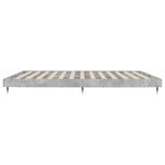 vidaXL Cadre de lit gris béton 160x200 cm bois d'ingénierie