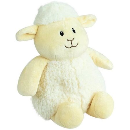 JEMINI Peluche bouillote Mouton - A chauffer au micro-ondes micro perles d'argile +/- 19 cm