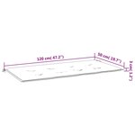 vidaXL Coussin de banc de jardin carreaux noir 120x50x3cm tissu oxford