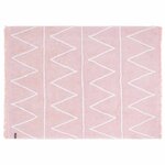 Tapis coton motif Z - rose - 120 x 160