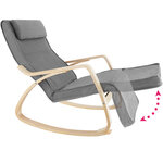 Tectake Fauteuil à bascule Onda - gris clair