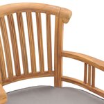 vidaXL Ensemble à dîner de jardin 5 Pièces avec coussins Teck solide
