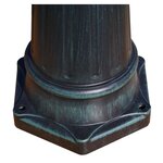 vidaXL Lampadaire de jardin 2 bras 215 cm Vert foncé/Noir Aluminium
