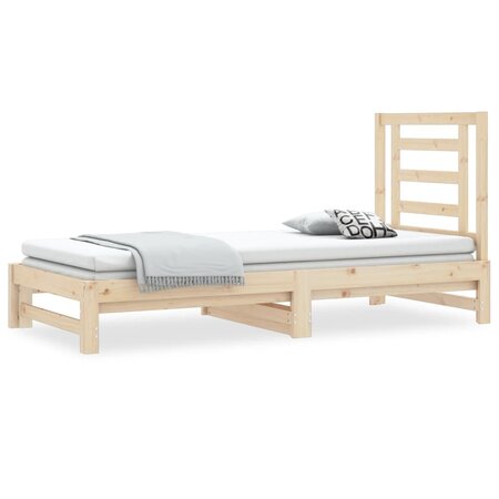 vidaXL Lit coulissant 2x(90x200) cm Bois de pin massif