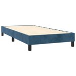 vidaXL Lit à sommier tapissier avec matelas Bleu foncé 100x200 cm