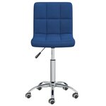 vidaXL Chaises pivotantes à manger lot de 4 bleu tissu