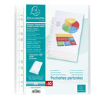 Sachet De 50 Pochettes Perforées Polypropylène Grainé 5/100e - A4 - X 20 - Exacompta