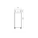 Armoire pâtisserie positive - 650 l - afi collin lucy - r290 - inox1740pleine x830x2010mm