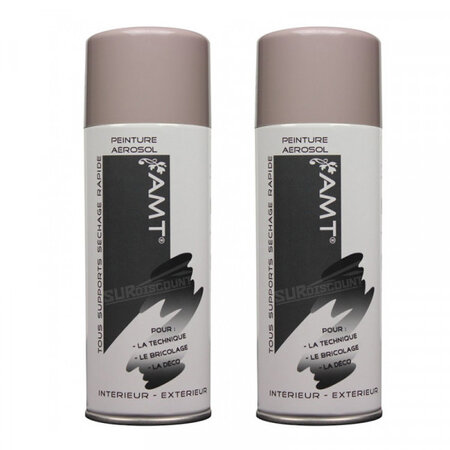 Lot de 2 bombes de peinture - taupe - amt