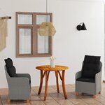 vidaXL Ensemble de salle à manger de jardin 3 Pièces Gris clair