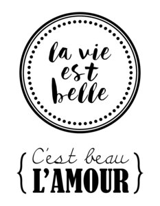 Tampon Transparent (clear) 7x9cm La vie est belle