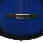 vidaXL Guitare découpée classique occidentale 6 cordes Bleu ombré 38"